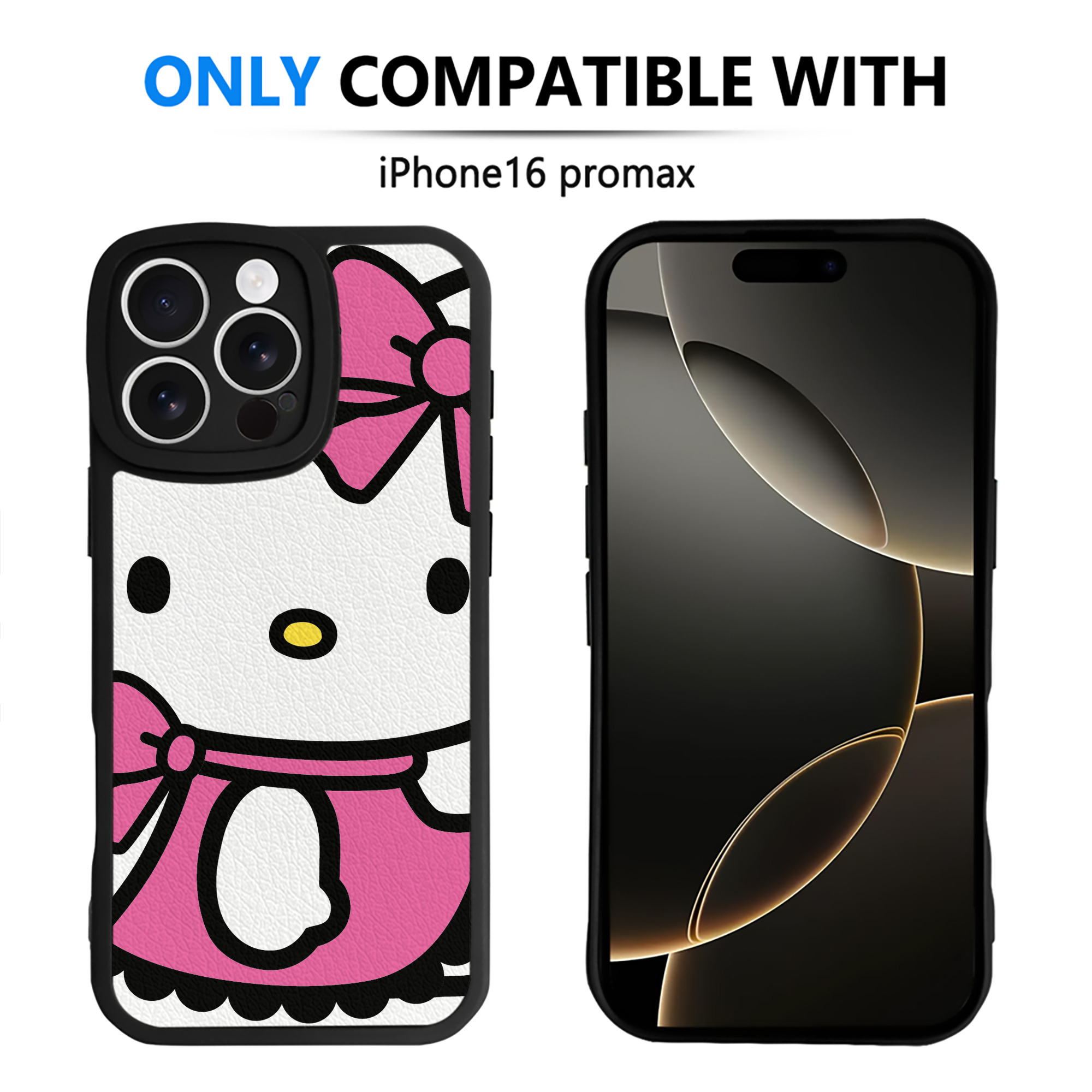 （画像用） Hello Kitty ハローキティ 【iPhone 16シリーズ対応】シリコンスマホケース（レザー調） 材質：シリコン